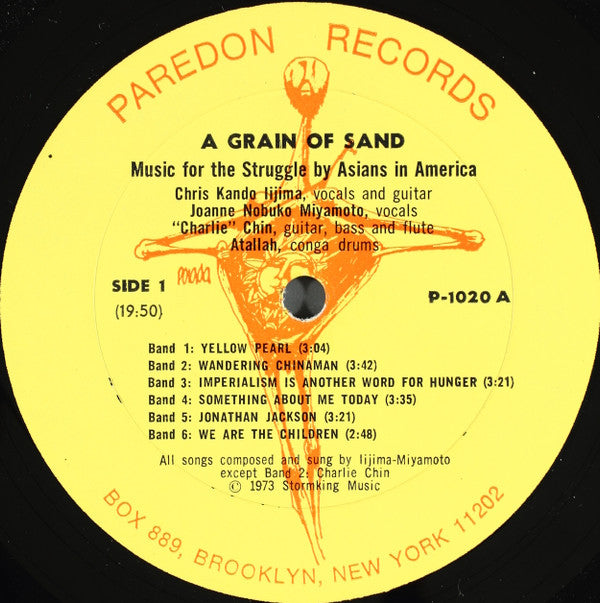 Chris Kando Iijima, Joanne Nobuko Miyamoto, 'Charlie' Chin ~ A Grain Of Sand: Music For The Struggle By Asians In America (Vinyl) - Djungel & Jazz