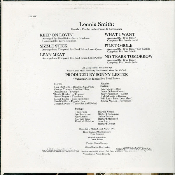 Lonnie Smith ~ Keep On Lovin' (Vinyl) - Djungel & Jazz