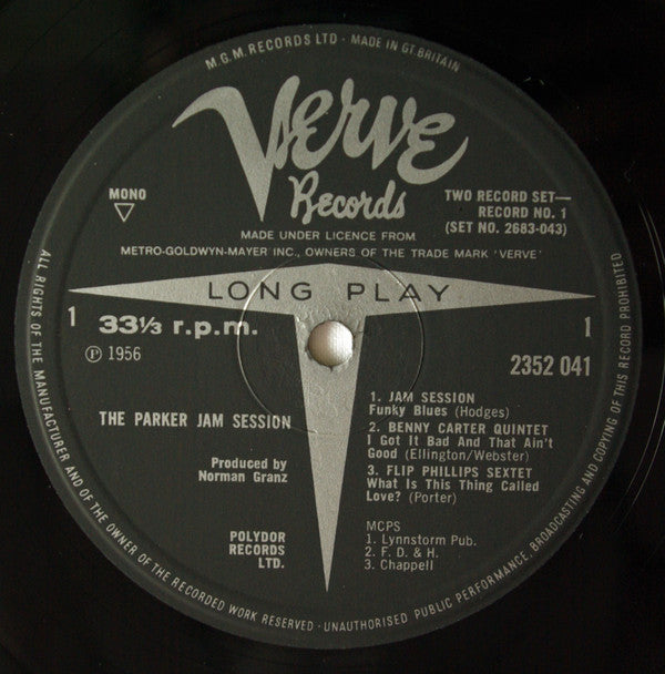 Charlie Parker ~ The Parker Jam Session (Vinyl) - Djungel & Jazz