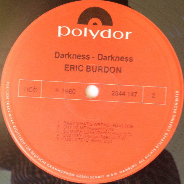 Eric Burdon ~ Darkness - Darkness (Vinyl) - Djungel & Jazz