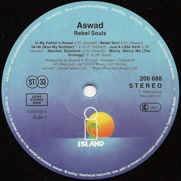 Aswad : Rebel Souls (LP, Album)