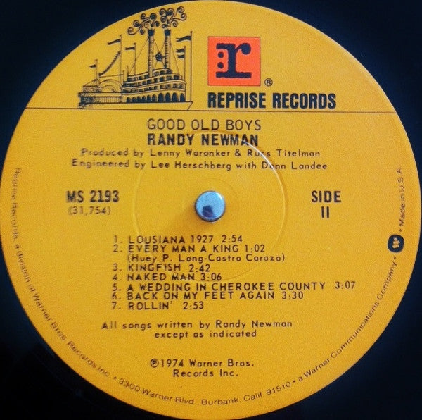 Randy Newman ~ Good Old Boys (Vinyl) - Djungel & Jazz