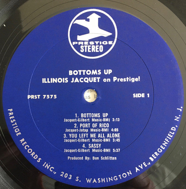 Illinois Jacquet : Bottoms Up - Illinois Jacquet On Prestige! (LP, Album)