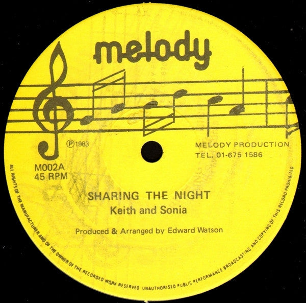Mr. Palmer / Keith (73) & Sonia (18) : Full Of Quality / Sharing The Night (12")