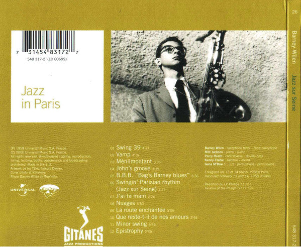 Barney Wilen ~ Jazz Sur Seine (Vinyl) - Djungel & Jazz