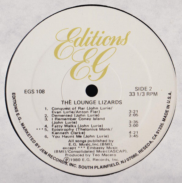 The Lounge Lizards ~ The Lounge Lizards (Vinyl) - Djungel & Jazz
