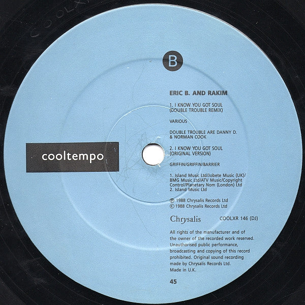 Eric B. And Rakim ~ I Know You Got Soul (Derek On Eric Remix) (Vinyl) - Djungel & Jazz