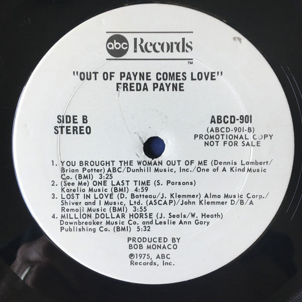 Freda Payne ~ Out Of Payne Comes Love (Vinyl) - Djungel & Jazz