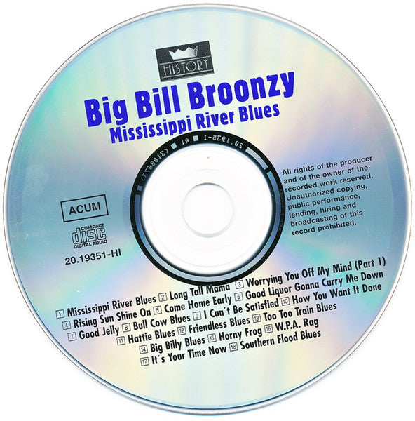 Big Bill Broonzy : Mississippi River Blues (2xCD, Comp, RM)