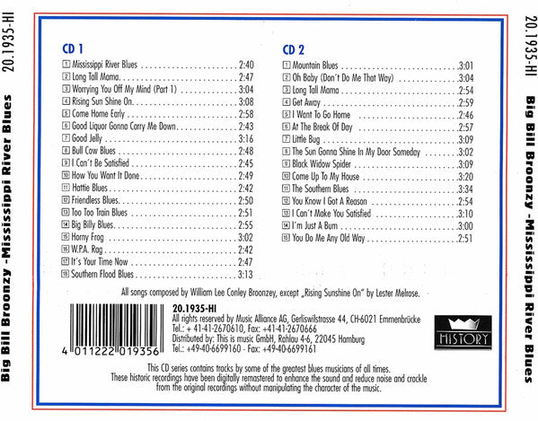 Big Bill Broonzy : Mississippi River Blues (2xCD, Comp, RM)