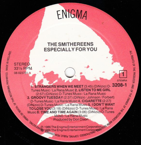The Smithereens ~ Especially For You (Vinyl) - Djungel & Jazz