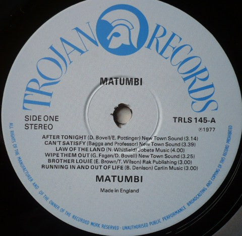 Matumbi : The Best Of Matumbi (LP, Comp)