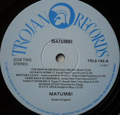 Matumbi : The Best Of Matumbi (LP, Comp)