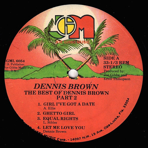Dennis Brown : The Best Of Dennis Brown Part 2 (LP, Album, Comp)