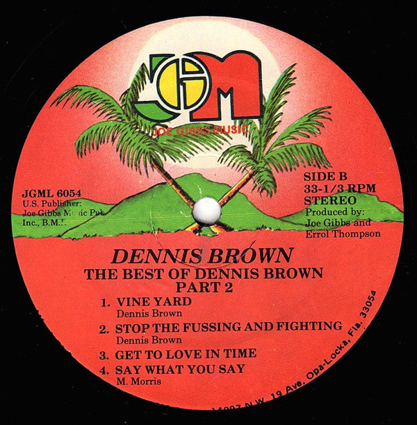 Dennis Brown : The Best Of Dennis Brown Part 2 (LP, Album, Comp)