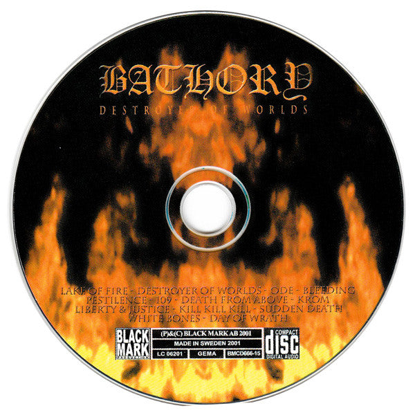 Bathory ~ Destroyer Of Worlds (Vinyl) - Djungel & Jazz