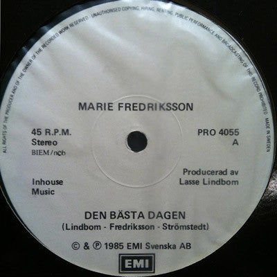 Marie Fredriksson ~ Den Bästa Dagen (Vinyl) - Djungel & Jazz