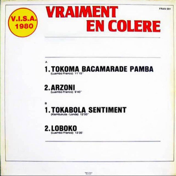 Franco Et Le T.P. O.K. Jazz En Colère ~ On Entre O.K. On Sort K.O. (Volume 1) (Vinyl) - Djungel & Jazz