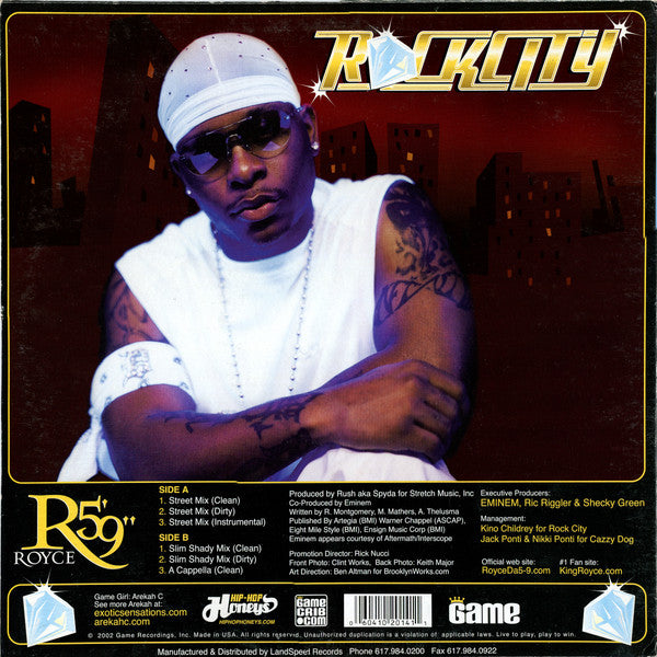 Royce Da 5'9" Featuring Eminem ~ Rock City (Vinyl) - Djungel & Jazz