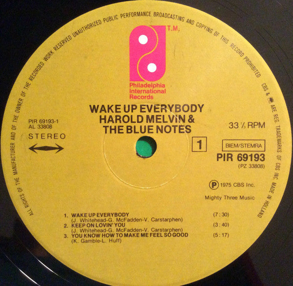 Harold Melvin & The Blue Notes ~ Wake Up Everybody (Vinyl) - Djungel & Jazz