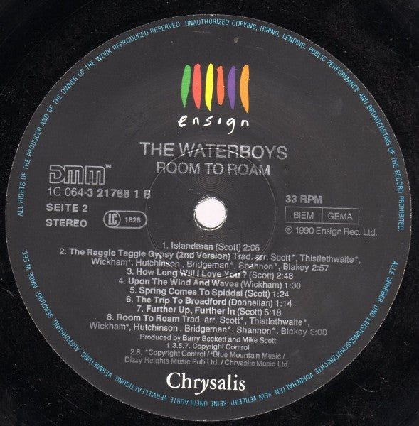 The WaterBoys ~ Room To Roam (Vinyl) - Djungel & Jazz