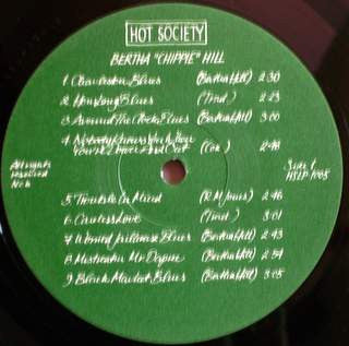 Bertha "Chippie" Hill Also Featuring Montana Taylor & Freddie Shayne ~ Bertha "Chippie" Hill (Vinyl) - Djungel & Jazz