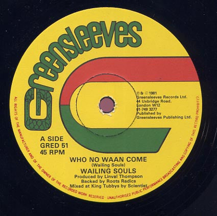 Wailing Souls / Al Campbell ~ Who No Waan Come / Unfaithful Children (Vinyl) - Djungel & Jazz