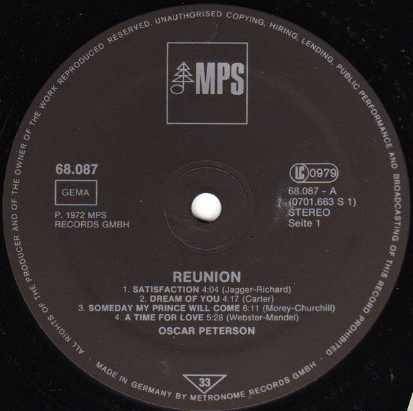 Oscar Peterson ~ Reunion Blues (Vinyl) - Djungel & Jazz