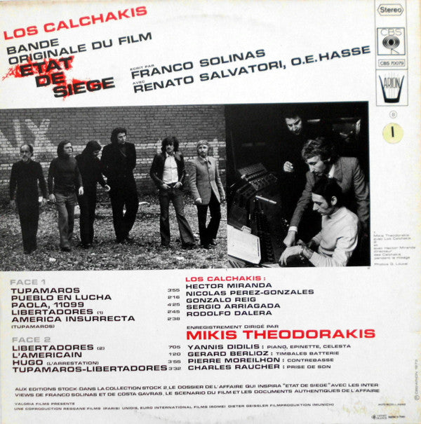 Mikis Theodorakis, Los Calchakis ~ Bande Originale Du Film "Etat De Siege" (Vinyl) - Djungel & Jazz