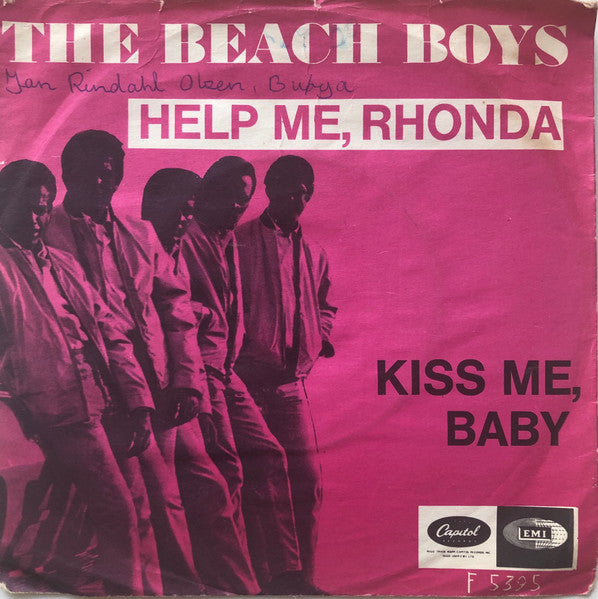 The Beach Boys ~ Help Me, Rhonda / Kiss Me, Baby (Vinyl) - Djungel & Jazz