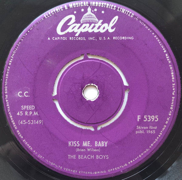 The Beach Boys ~ Help Me, Rhonda / Kiss Me, Baby (Vinyl) - Djungel & Jazz