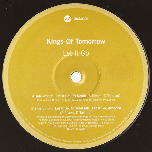 Kings Of Tomorrow : Let It Go (12")