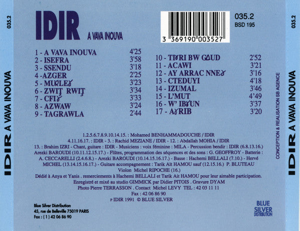 Idir ~ A Vava Inouva (Vinyl) - Djungel & Jazz