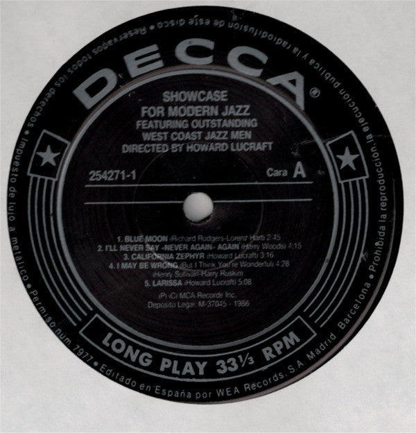 Howard Lucraft ~ Showcase For Modern Jazz (Vinyl) - Djungel & Jazz