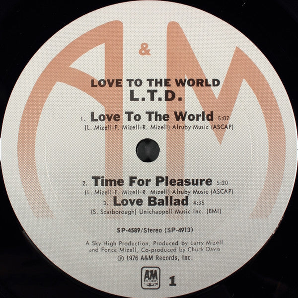 L.T.D. ~ Love To The World (Vinyl) - Djungel & Jazz