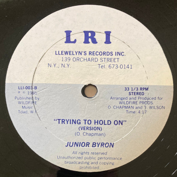 Junior Byron : Trying To Hold On (12")