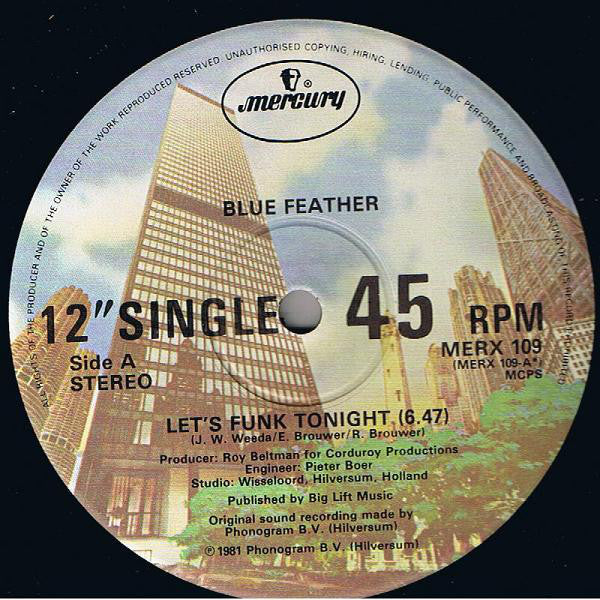 Blue Feather ~ Let's Funk Tonight / It's Love (Vinyl) - Djungel & Jazz