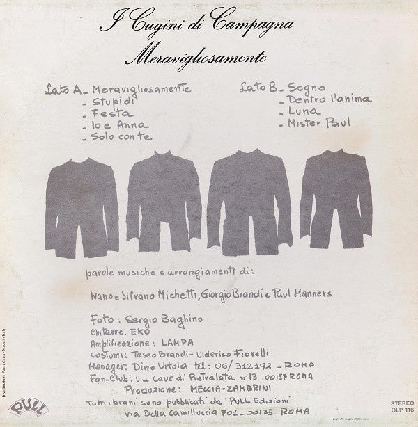 I Cugini Di Campagna ~ Meravigliosamente (Vinyl) - Djungel & Jazz