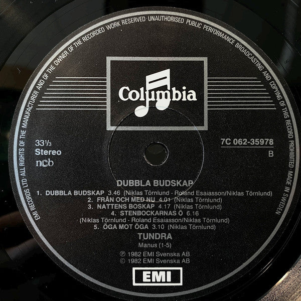 Tundra ~ Dubbla Budskap (Vinyl) - Djungel & Jazz