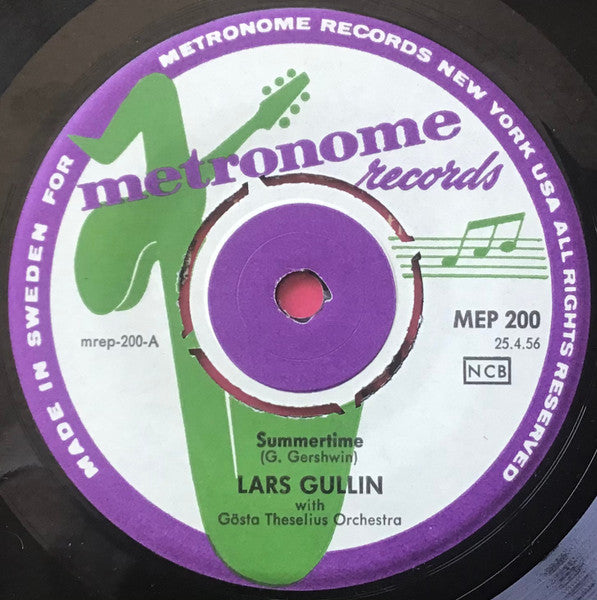 Lars Gullin With Gösta Theselius Orkester ~ Summertime / Lover Come Back To Me (Vinyl) - Djungel & Jazz