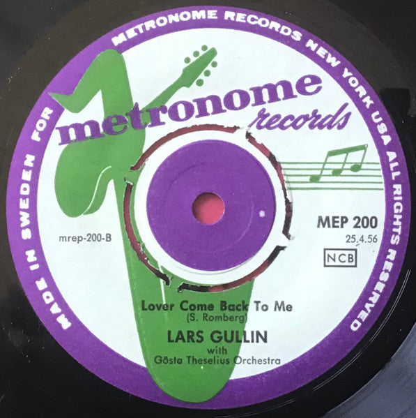 Lars Gullin With Gösta Theselius Orkester ~ Summertime / Lover Come Back To Me (Vinyl) - Djungel & Jazz