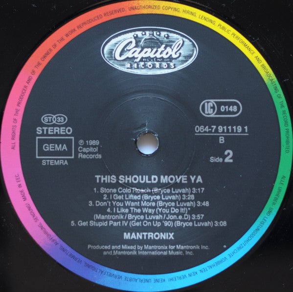 Mantronix ~ This Should Move Ya (Vinyl) - Djungel & Jazz