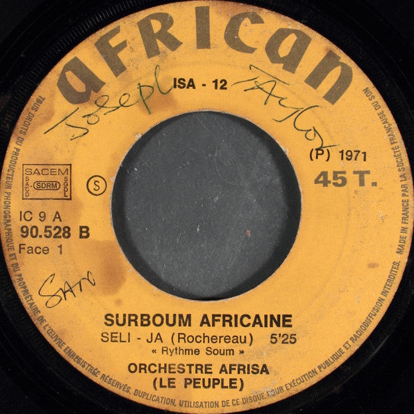Orchestre Afrisa L'International ~ Seli-Ja / Samba (Vinyl) - Djungel & Jazz