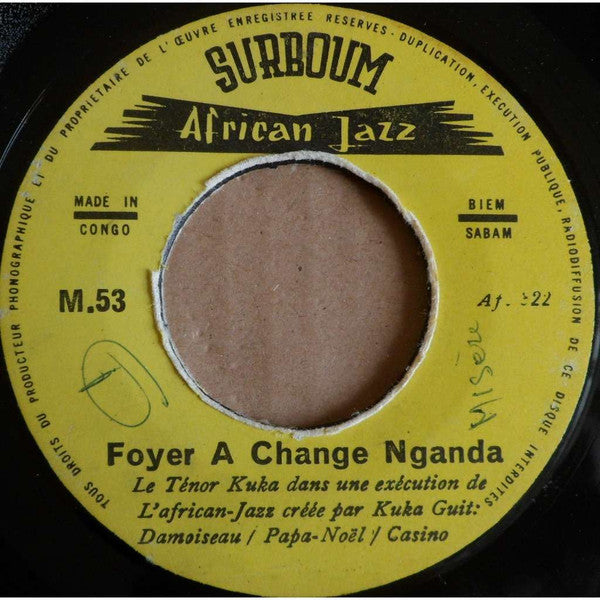 Orchestre African Jazz ~ Foyer A Change Nganda / M. J. (Vinyl) - Djungel & Jazz
