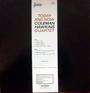 Coleman Hawkins Quartet ~ Today And Now (Vinyl) - Djungel & Jazz
