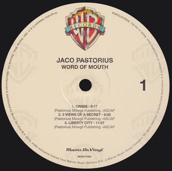 Jaco Pastorius ~ Word Of Mouth (Vinyl) - Djungel & Jazz