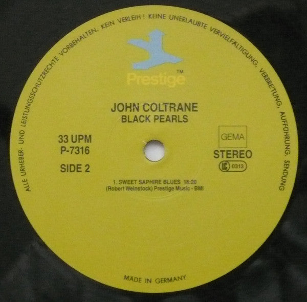 John Coltrane : Black Pearls (LP, Album, RE)