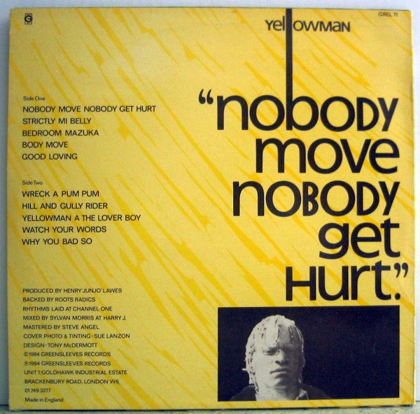 Yellowman : Nobody Move Nobody Get Hurt (LP, Album)