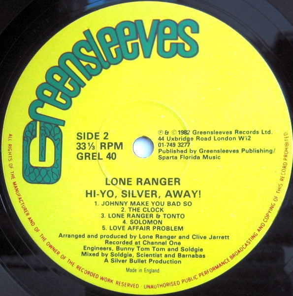 Lone Ranger : Hi-Yo, Silver, Away! (LP, Album)