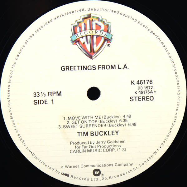 Tim Buckley ~ Greetings From L.A. (Vinyl) - Djungel & Jazz